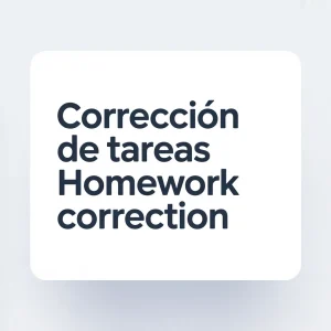 Corrección de tareas